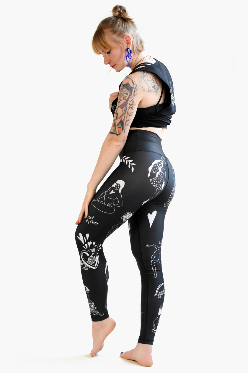 Legginsy z wysokim stanem - CHAOS <em> (by Debora Sass) </em> - obrazek 4