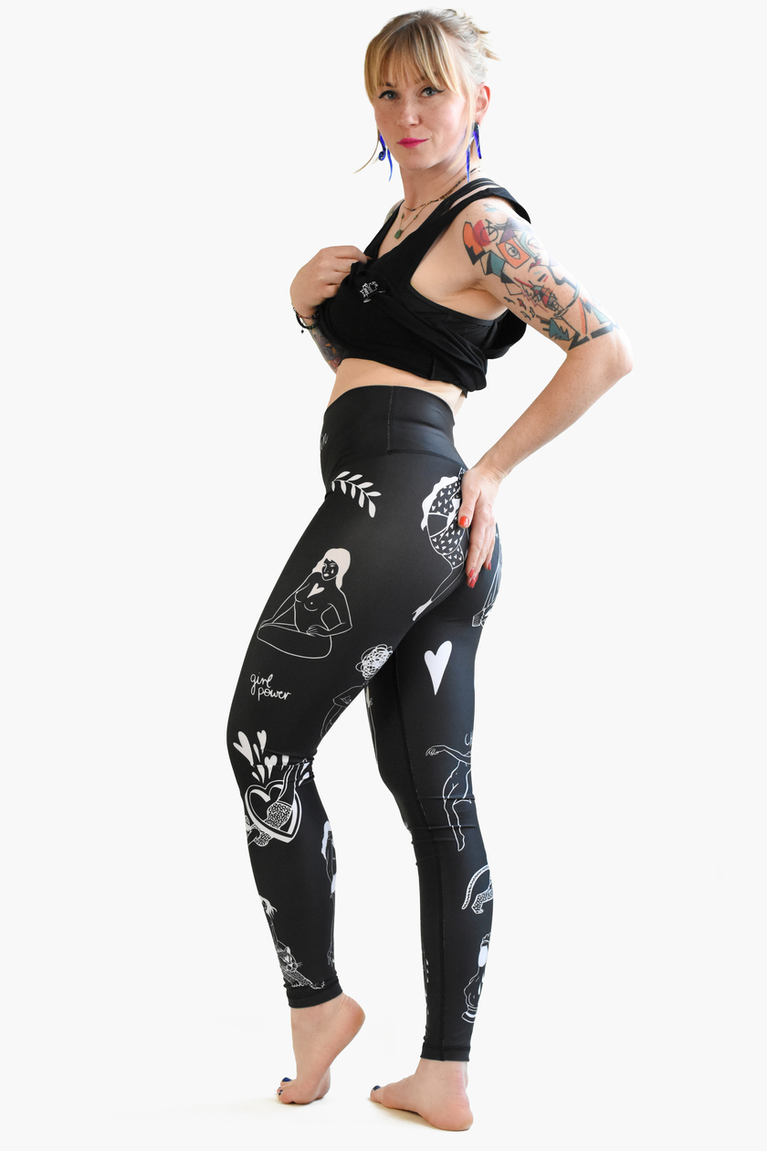 Legginsy z wysokim stanem - CHAOS <em> (by Debora Sass) </em> - obrazek 2