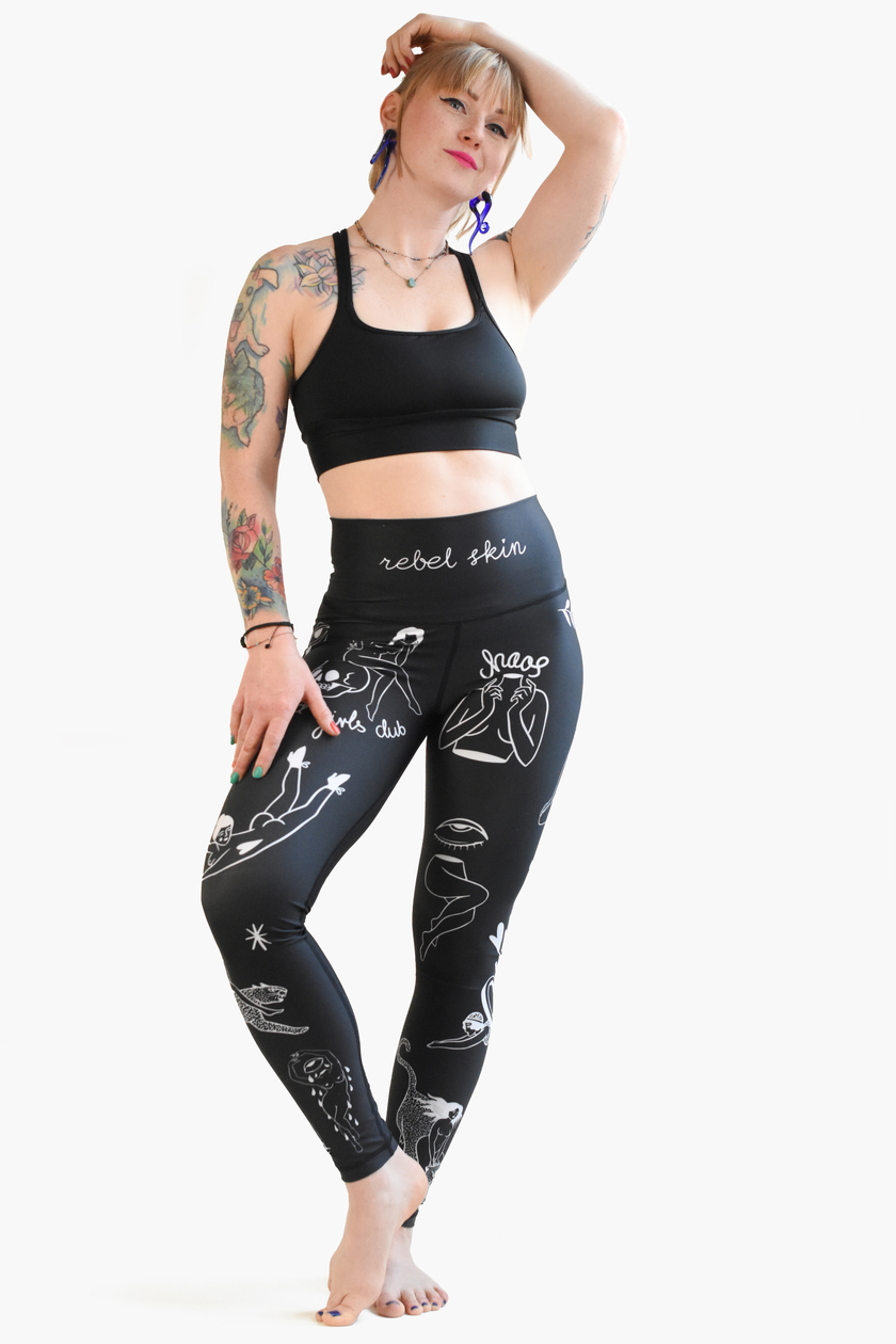 Legginsy z wysokim stanem - CHAOS <em> (by Debora Sass) </em> - obrazek 6
