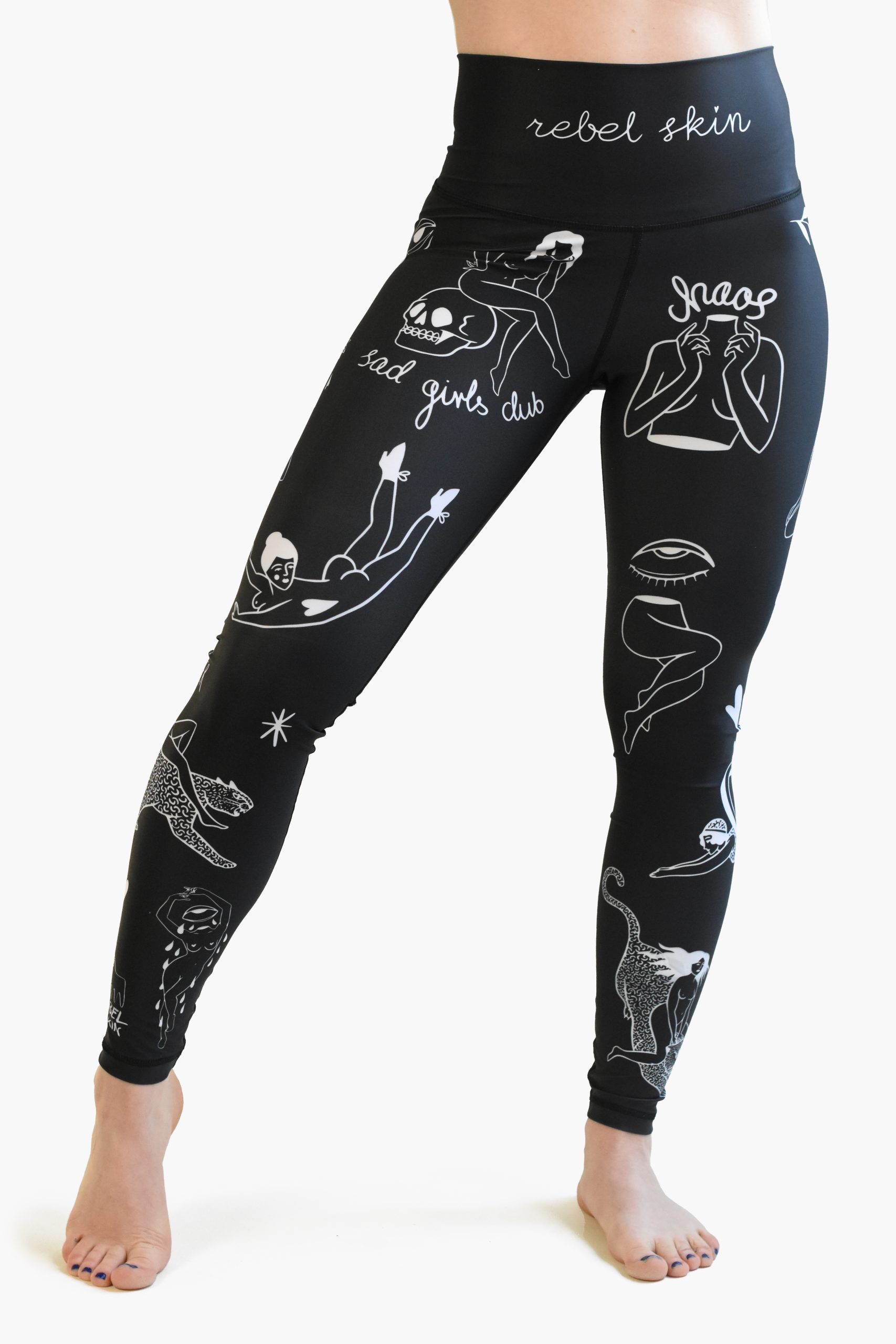 Legginsy z wysokim stanem - CHAOS <em> (by Debora Sass) </em> - obrazek 7