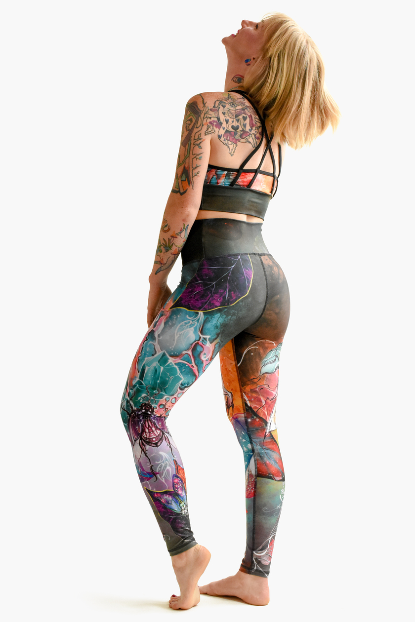 Legginsy z wysokim stanem - LUMEN <em> (by Dancink Needles) </em> - obrazek 3