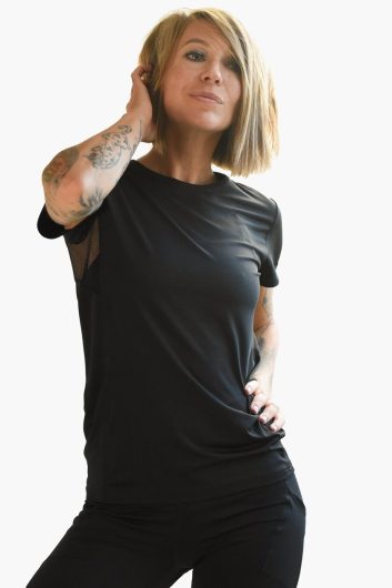 T-shirt z krótkim rękawem czarny PRO