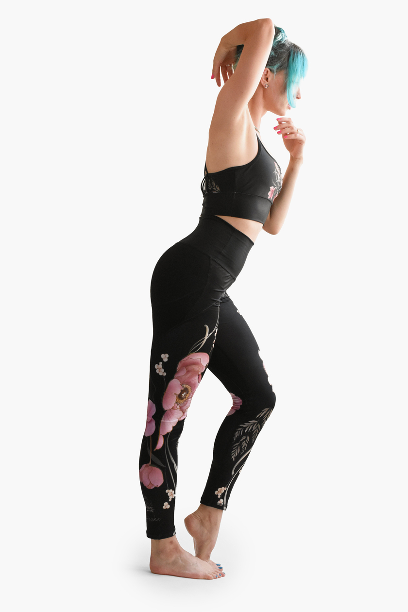 PREMIUM leggings - retro flowers <em>(by Magdalena Pliszka)</em> (Kopia) - Image 6