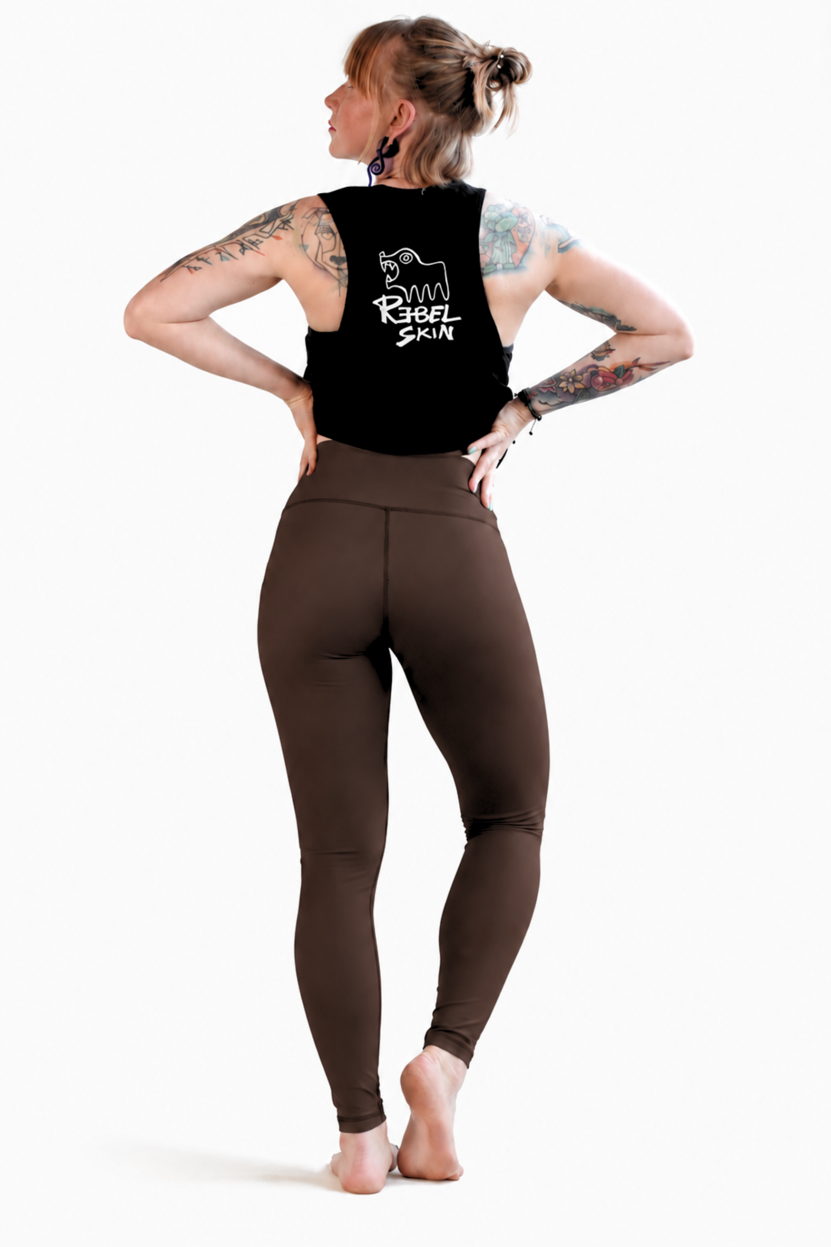 High-waisted leggings - Whispers of the Forest ( <em> by Jagoda Matula) </em> (Kopia) (Kopia) - Image 2
