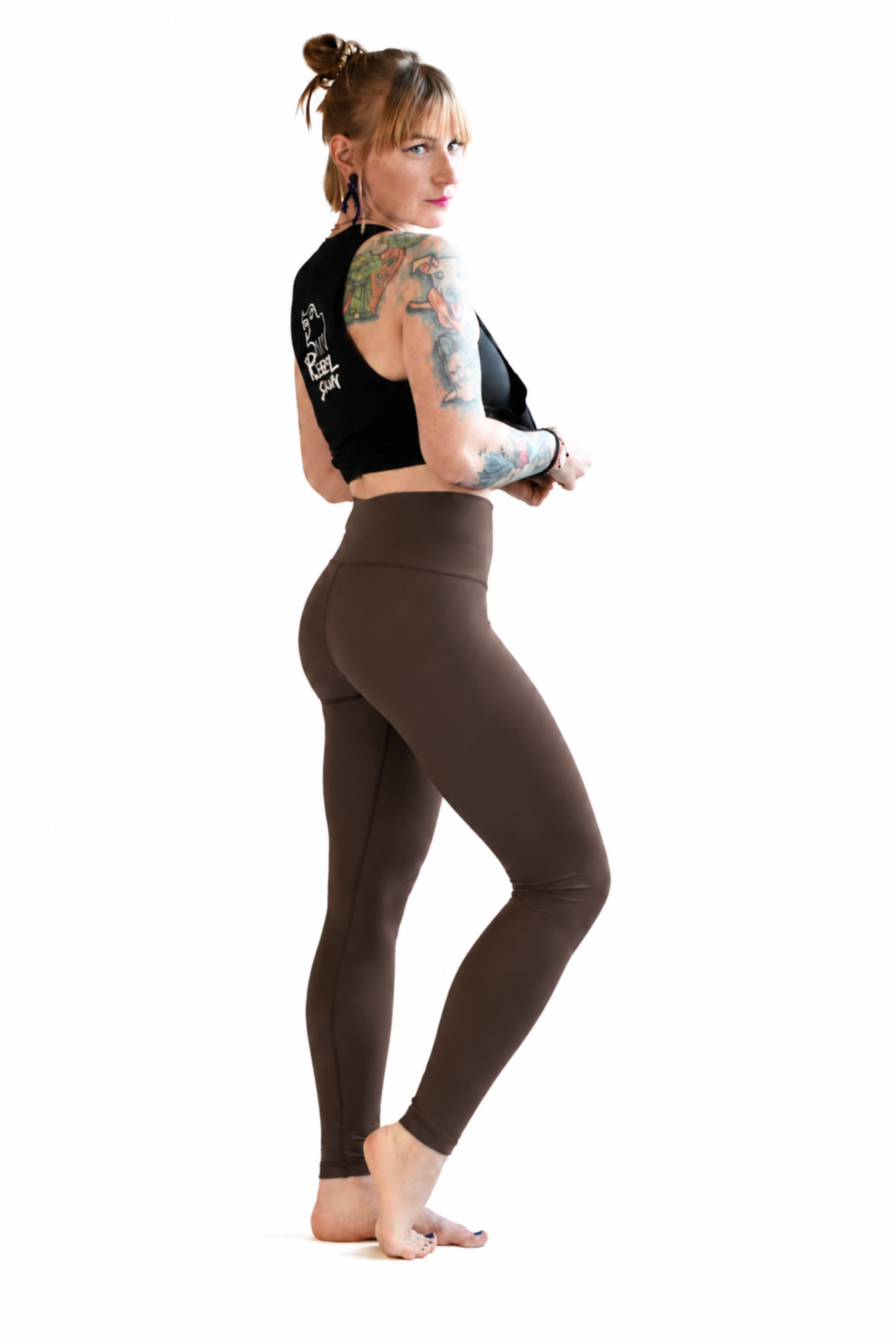 High-waisted leggings - Whispers of the Forest ( <em> by Jagoda Matula) </em> (Kopia) (Kopia) - Image 3
